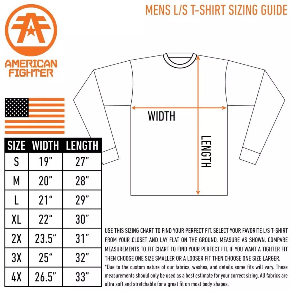 AMERICAN FIGHTER Men's T-Shirt L/S BRISTOL TEE - Picture 3 of 9
